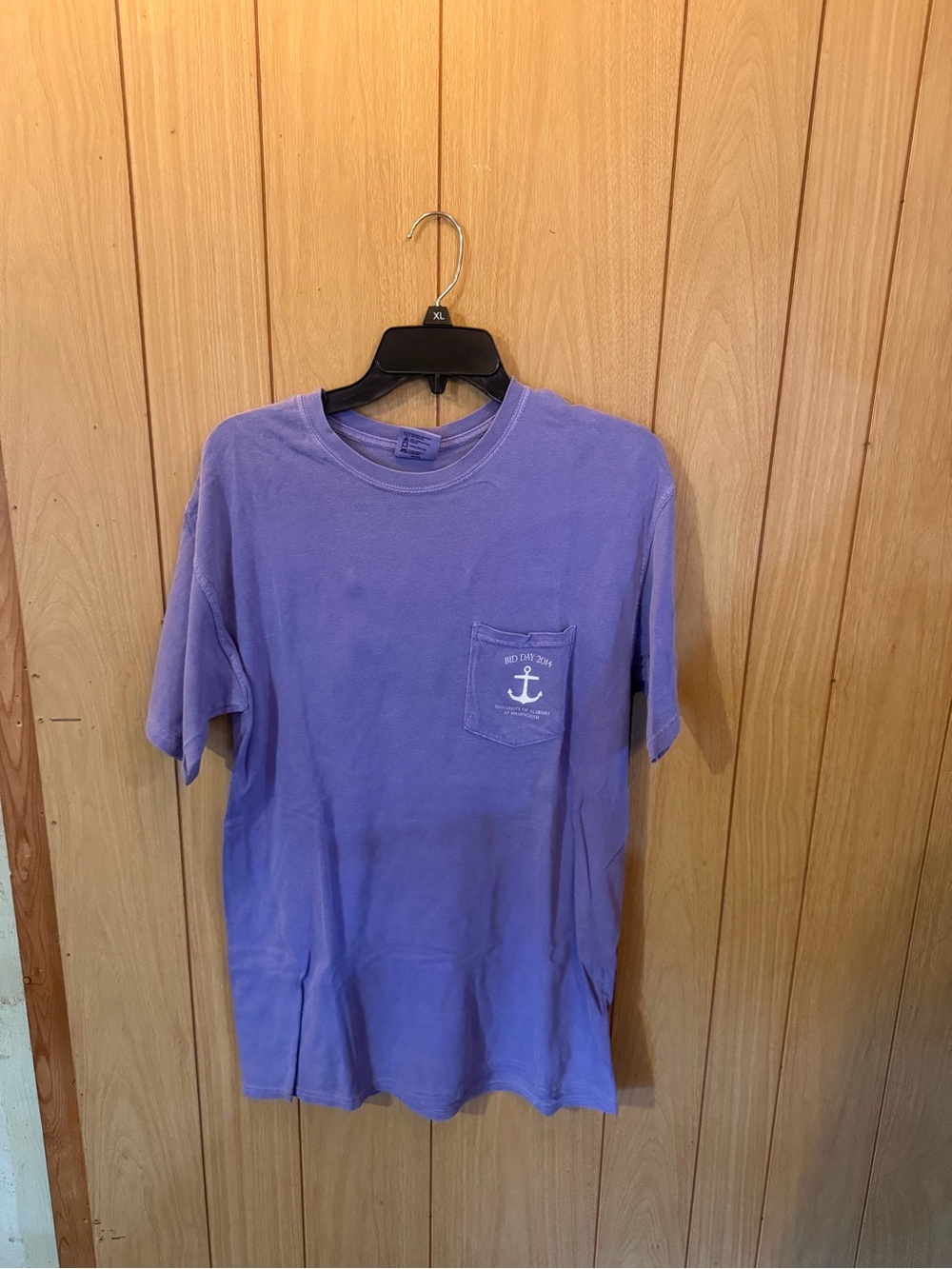 Comfort Colors Lavender Pocket Tee with Anchor Graphic Delta Gamma